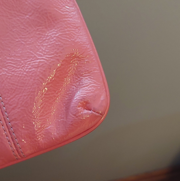 COACH Shiny Pebbled Leather Wristlet - Picture 8 of 10